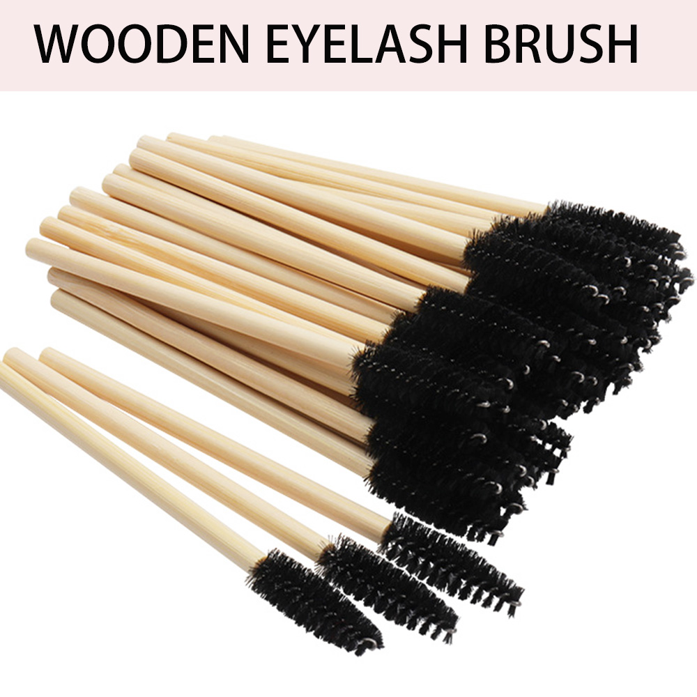 50/100 قطعة فرشاة رموش بمقبض م - مراجعة Eyelash Extension London وسعره