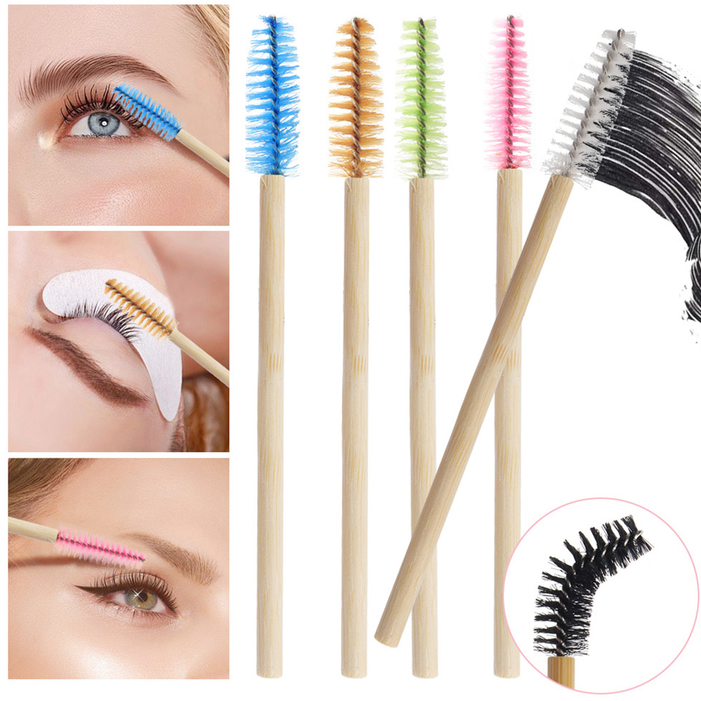 50/100 قطعة فرشاة رموش بمقبض م - مراجعة Eyelash Extension London وسعره